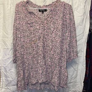 Floral print shirt, flowy lilly Morgan size m